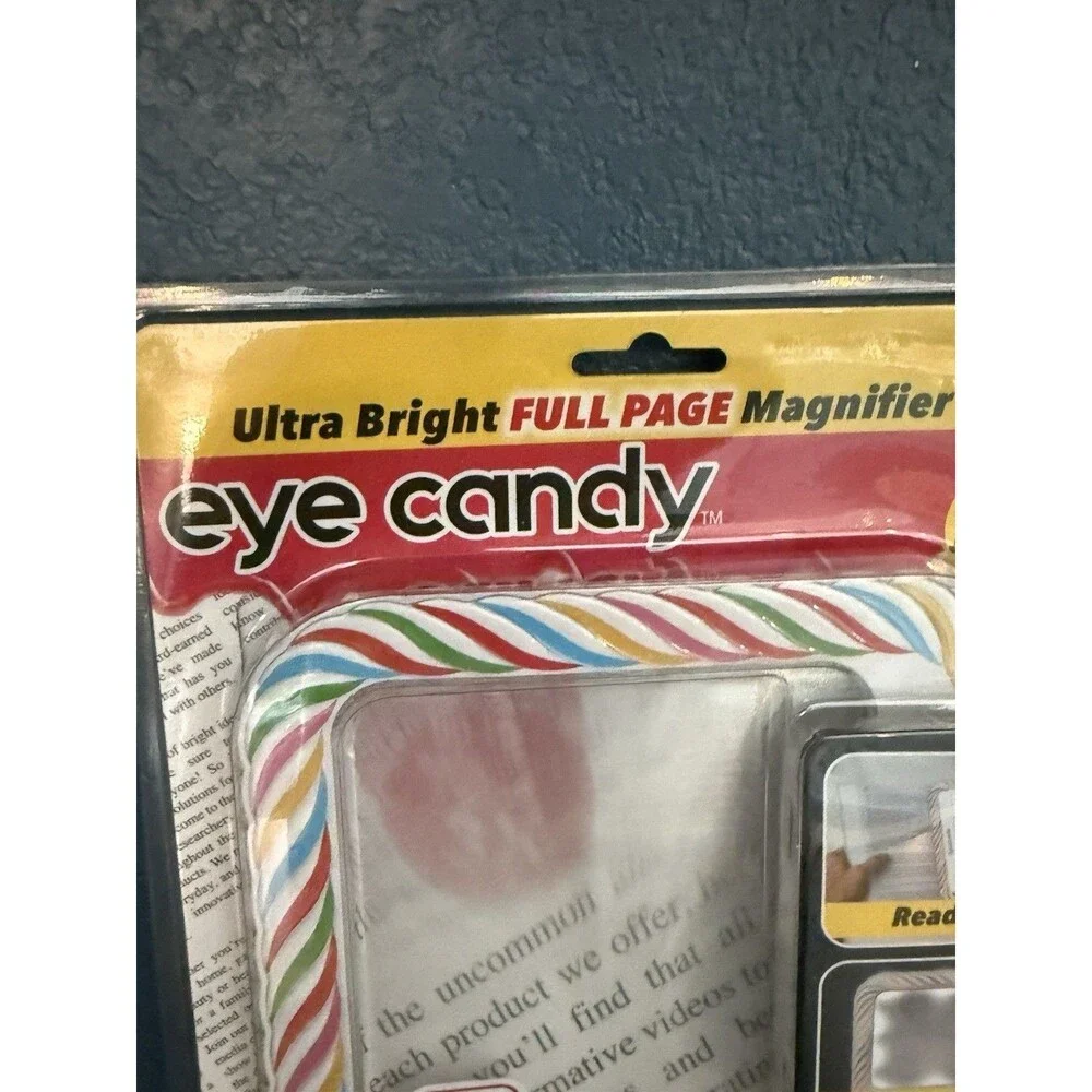 Eye Candy Ultra-Bright Full-Page Magnifier, As Seen On TV, Magnifies Up to 3X